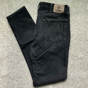 Mens Vintage Black Denim Wrangler Premium Quality Jeans size 36x34